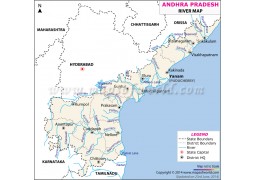 Andhra Pradesh River Map - Digital File
