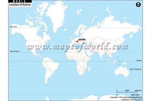 Austria Location on World Map
