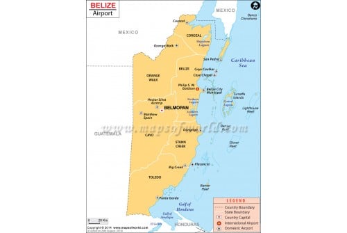 Belize Airports Map