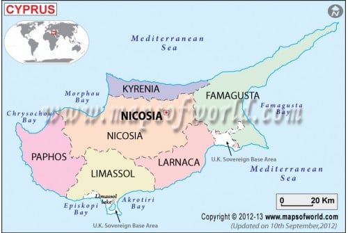 Cyprus Political Map