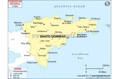 Dominican Republic Cities Map