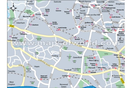 Ealing Map, London