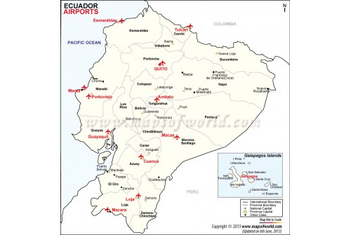 Ecuador Airports Map