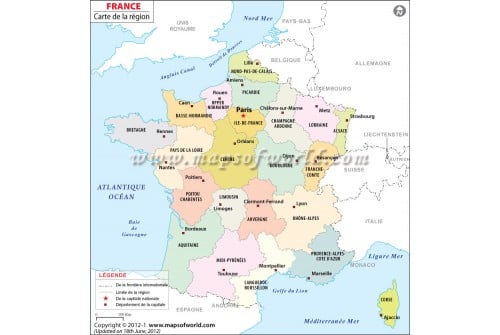 Carte de la France (France Map in French)