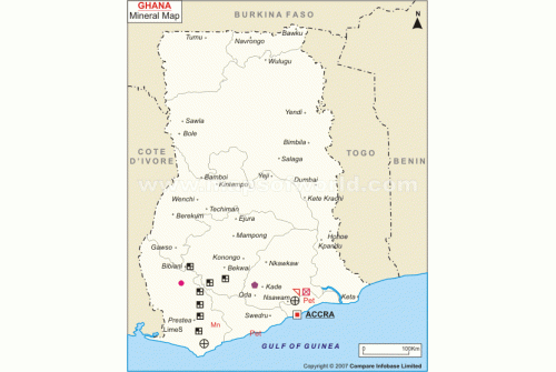 Ghana Mineral Map