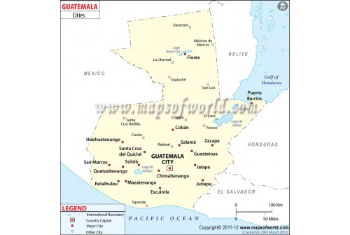 Guatemala Cities Map