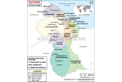 Political Map of Guyana
