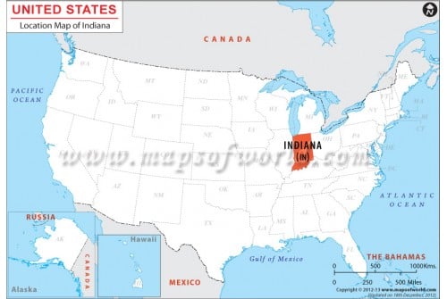 Indiana Location Map