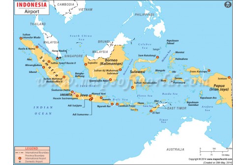 Indonesia Airports Map