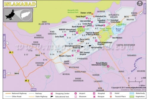 Buy Printed Islamabad Map