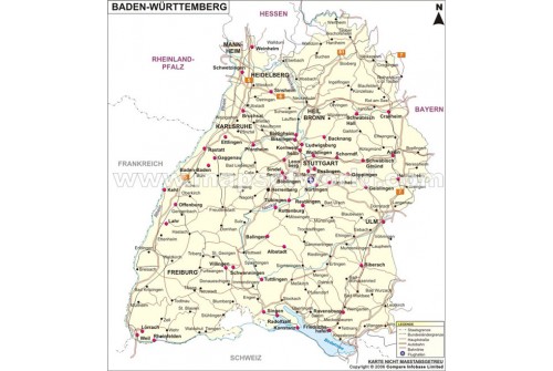 Baden Württemberg Karte (Baden Württemberg map)