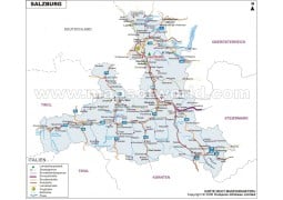 Salzburg Karte in German - Digital File