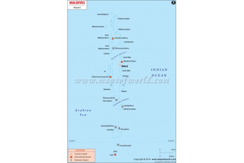 Map of Maldive Airports 