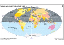 World Map of Northern Hemisphere - Digital File