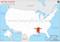 Mississippi Location Map - Digital File