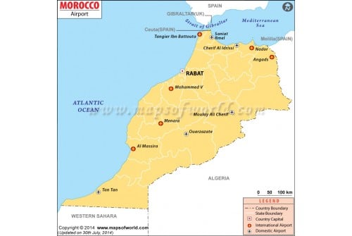 Morocco Airports Map