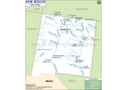 New Mexico River Map - Digital File