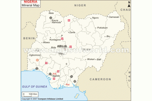 Nigeria Mineral Map