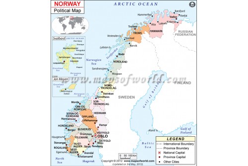Political Map of Norway