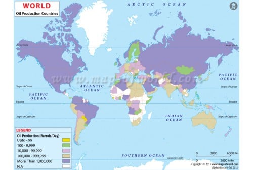 World Oil Production Map