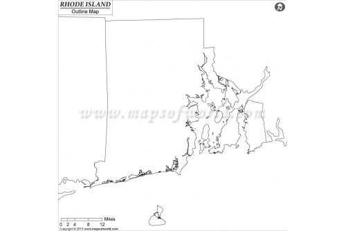 Blank Map of Rhode Island