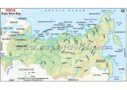 Russia River Map - Digital File