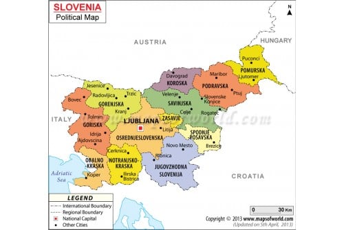 Political Map of Slovenia