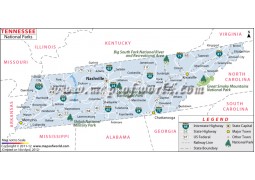 Tennessee National Parks Map - Digital File