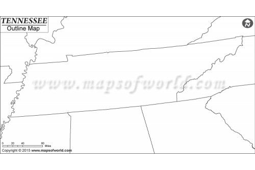 Blank Map of Tennessee