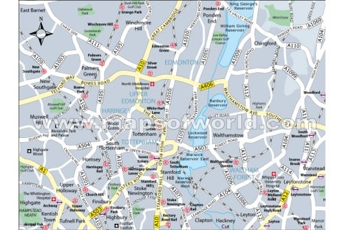 Tottenham Map, London