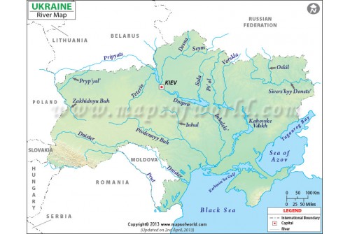 Ukraine River Map
