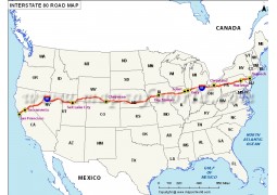 US Interstate 80 Map - Digital File