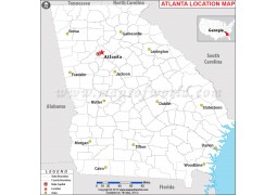 Atlanta City Location Map(Georgia) - Digital File