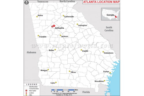Atlanta City Location Map(Georgia)