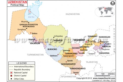 Political Map of Uzbekistan
