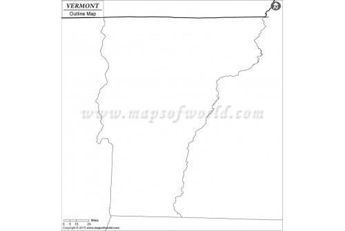 Blank Map of Vermont