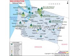 Map of Washington National Parks - Digital File