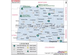 Wyoming National Parks Map - Digital File