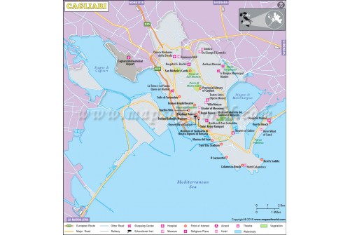 Cagliari City Map