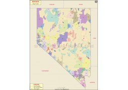 Nevada Zip Code Map - Digital File