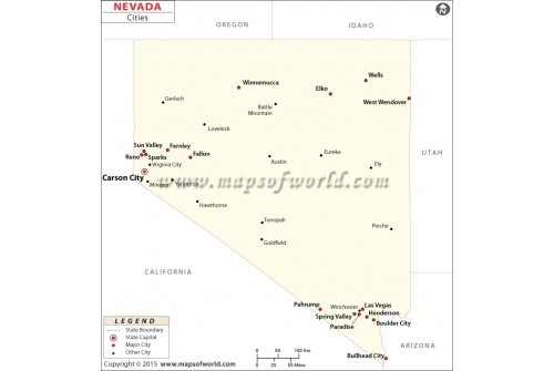 Map of Nevada Cities