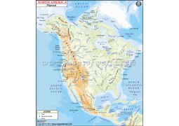 North America Physical Map - Digital File