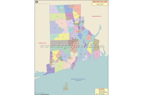 Rhode Island Zip Code Map