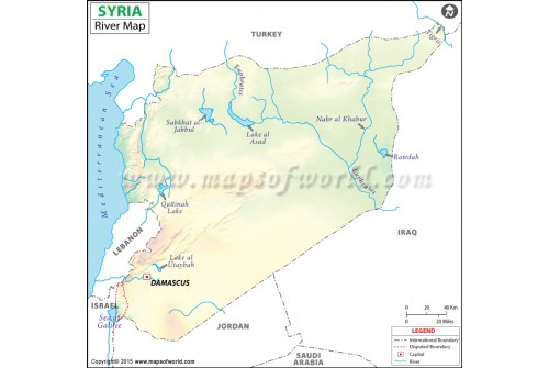 Syria River Map