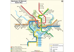 Washington (DC) Metro Rail Map - Digital File