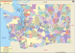 Washington Zip Code Map - Digital File