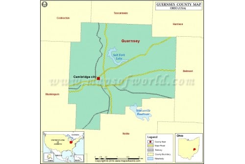 Guernsey County Map