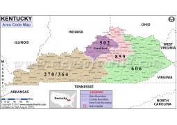 Kentucky Area Code Map - Digital File