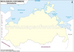 Umrisskarte Mecklenburg Vorpommern - Digital File