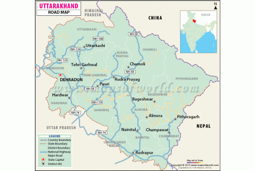 Uttarakhand Road Map